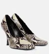 Khaite Eva Snake-effect Leather Pumps In Neutrals