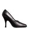 Khaite Eva Peep-toe Leather Pumps In Black