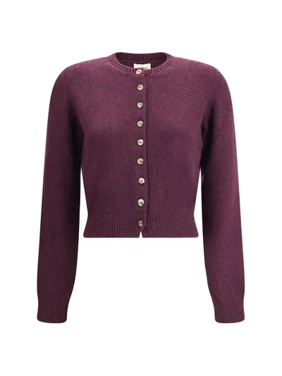 Khaite Everheart Cardigan In Purple