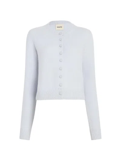 Khaite Cardigan Everheart In Cashmere Azzurro Pastello Donna In Blue