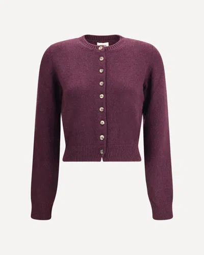 Khaite Everheart Cardigan In Purple