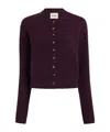 Khaite Plum Cashmere Knit Everheart Cardigan In Purple
