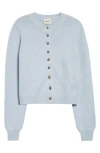 Khaite Everheart Button-front Cashmere Cardigan In Blue