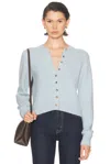 Khaite Atmosphere Blue Cashmere Everheart Cardigan In Gray
