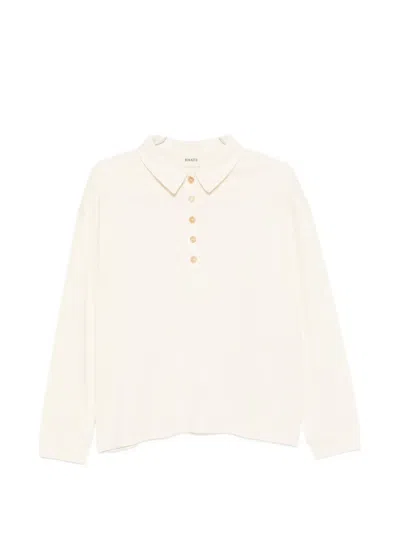 Khaite Faithful Polo Top In White