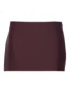 Khaite Jett Wool Blend Mini Skirt In Purple