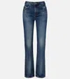Khaite Farley Straight-leg Acid-washed Jeans In Blue