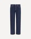 Khaite Farley High-rise Straight-leg Jeans In Blue