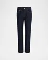 Khaite Farley Mid-rise Straight-leg Jeans In Blue