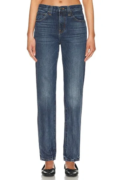 Khaite Farley Straight-leg Acid-washed Jeans In Blue