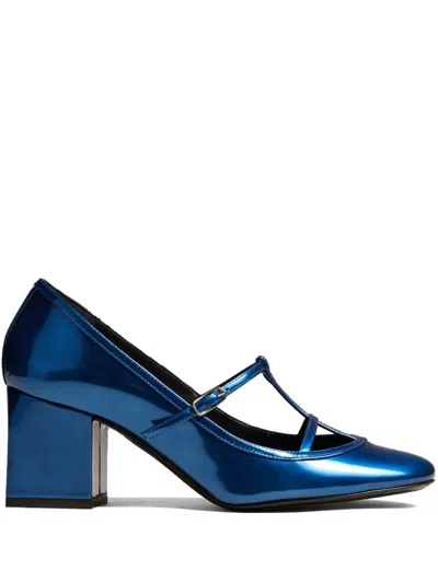 Khaite Fawn 65mm Metallic-leather Pumps In Brown