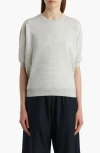 Khaite Faye Short Sleeve Sweater In Gray