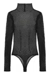 Khaite Fena Lace Bodysuit In Black