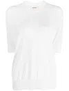 Khaite Fein Gestrickter Pullover Mit V-ausschnitt In White