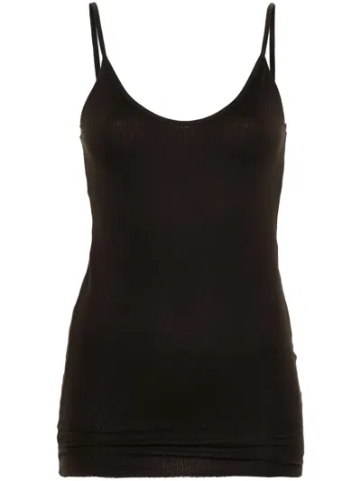 Khaite Selee Ribbed-knit Tank In Black