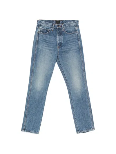 Khaite Finley Faded-effect Distressed Jeans In Blue