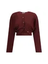 Khaite Finn Cardigan In Red