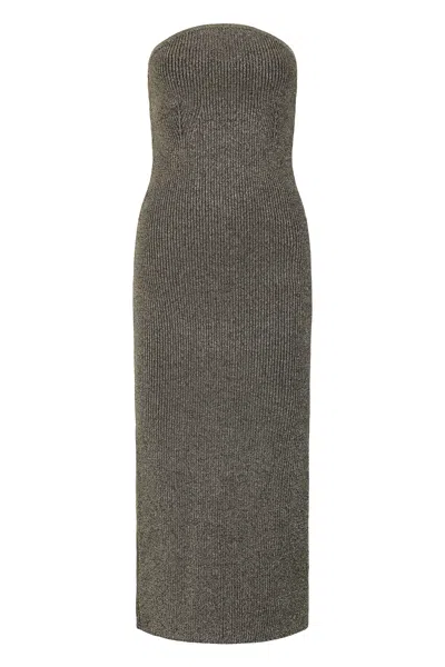 Khaite Fitted Dress In Gold