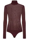 Khaite Tallin Bodysuit In Burgundy