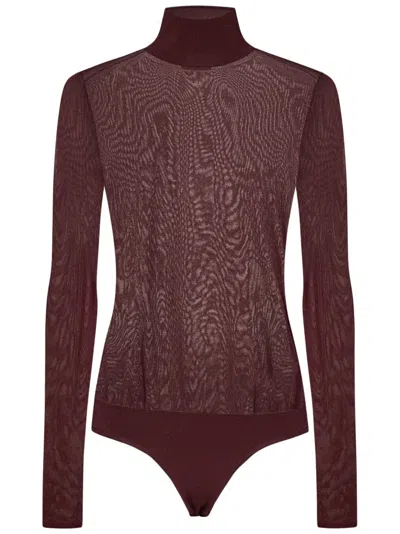 KHAITE KHAITE FITTED TOP WITH RIBBED HIGH NECK
