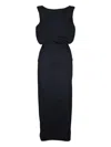 Khaite Fitted-waistband Midi Dress In Blue
