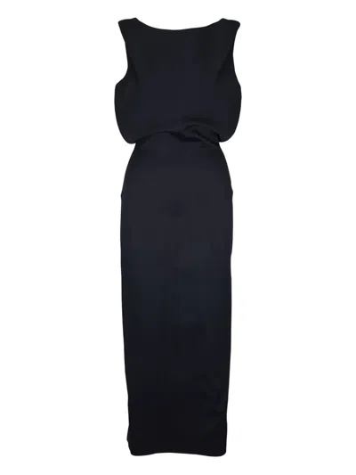 KHAITE FITTED-WAISTBAND MIDI DRESS