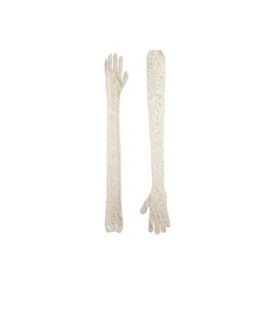 Khaite Five-finger Gloves In White