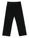 Khaite Five-pockets Styling Straight-leg Jeans In Black