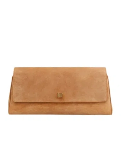 Khaite Flap Clutch In Brown