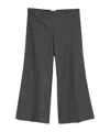 Khaite Flared Cropped Trousers In Black