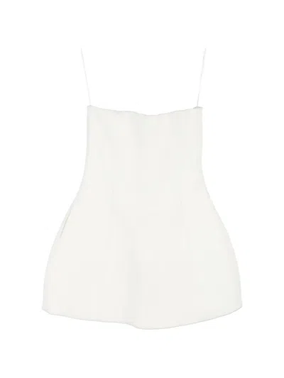 Pre-owned Khaite Flared Mini Dress In White