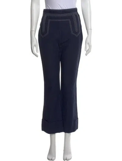 Pre-owned Khaite Flared Pants In Blue