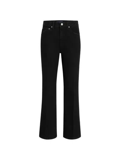 Khaite Flared-leg Cotton Jeans In Black