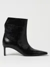 Khaite Ona Leather Ankle Boots In Black