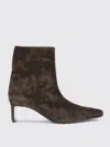Khaite Brown Ona Ankle Boots In Black