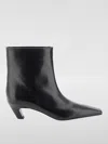 Khaite Womens Black Arizona Leather Ankle Boots 7 In Schwarz