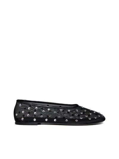Khaite The Marcy Crystal Flat In Black