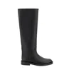 Khaite Flint Leather Knee-high Boots In Black