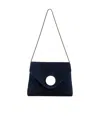 Khaite Bobbi Suede Shoulder Bag In Black