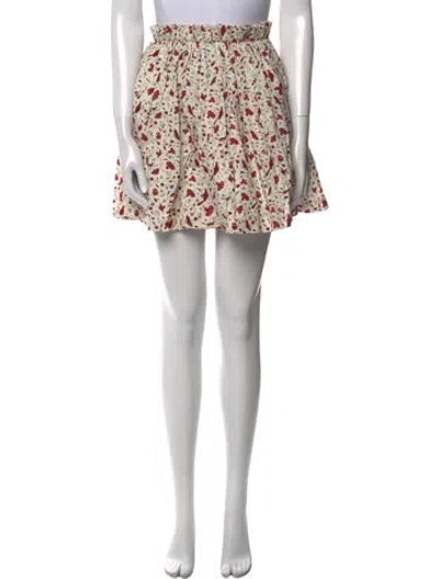 Pre-owned Khaite Floral Print Mini Skirt In Multi