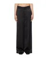 Khaite Cessie Pleated Woven Wide-leg Pants In Black