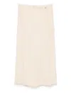Khaite Frayed Silk Skirt