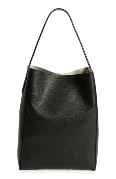 Khaite Frida Leather Hobo Shoulder Bag In Black