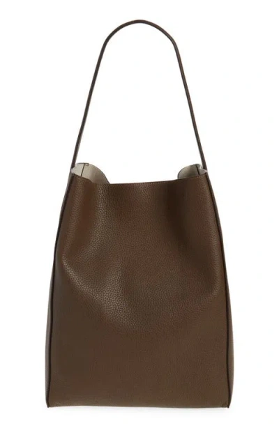 Khaite Frida Leather Hobo Shoulder Bag In Brown