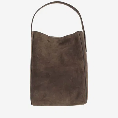 Khaite Frida Suede Hobo Bag In Brown