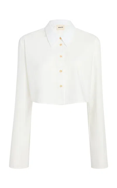 Khaite Fritz Cotton Top In White
