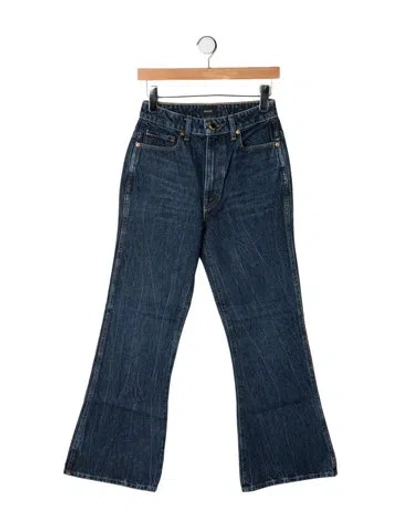 Pre-owned Khaite Gabbie Flared Jeans In Blue