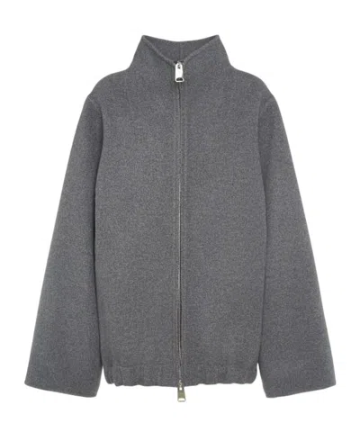 Khaite Garet Wool Short Coat In Gray
