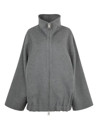KHAITE GARRET HIGH-NECK ZIP-FRONT JACKET