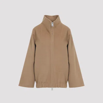 Khaite Garret Zip-up Jacket In Brown